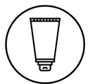 Cosmetic tube black outline icon