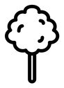 Cotton Candy black outline icon
