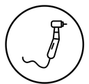 Dental nozzle drill black outline icon