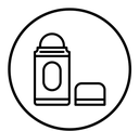 Deodorant roll on black outline icon