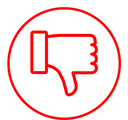 Dislike black outline icon