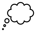 Dream cloud black outline icon