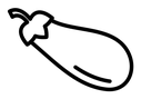 Eggplant black outline icon