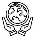 Environment protection black outline icon