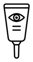 Eye cream black outline icon