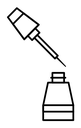 Eyeliner bottle black outline icon