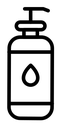 Face cleanser black outline icon