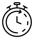 Fasting time black outline icon
