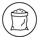 Flour bag black outline icon