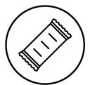 Granola bar black outline icon
