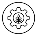 Green technology black outline icon