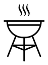 Grill black outline icon