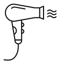 Hair dryer black outline icon