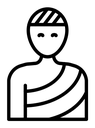Hajj black outline icon