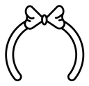 Headband black outline icon
