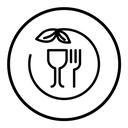Healthy food black outline icon