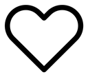 Heart black outline icon