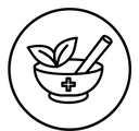 Homeopathy black outline icon