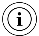 Information black outline icon