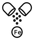 Iron capsule black outline icon