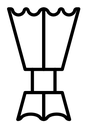 Islamic incense black outline icon