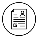 Job candidate black outline icon