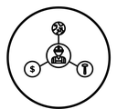 Job for immigrants black outline icon