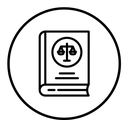 Labour and social law black outline icon