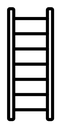 Ladder black outline icon
