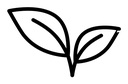 Leafs black outline icon