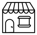 Local store black outline icon