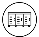 Locker black outline icon