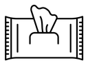 Makeup remover wipes black outline icon