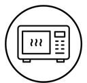 Microwave oven black outline icon