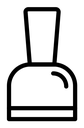 Nail polish black outline icon