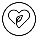 Natural love black outline icon