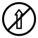 No entry sign black outline icon