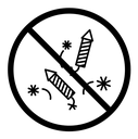 No Fireworks Prohibition Sign icon