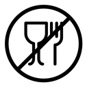 No food black outline icon