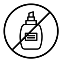 Forbidden perfume sign black outline icon