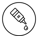 Oil dropper bottle black outline icon