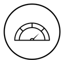 Performance indicator black outline icon
