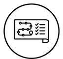 Planning icon (2) black outline icon