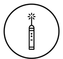 Pointer laser black outline icon