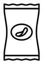 Potato chips black outline icon