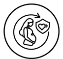 Pregnancy care black outline icon