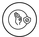 Pregnancy insurance black outline icon