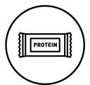 Protein bar black outline icon