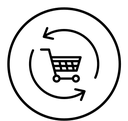 Repeated sales black outline icon