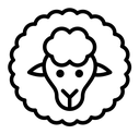 Sheep black outline icon